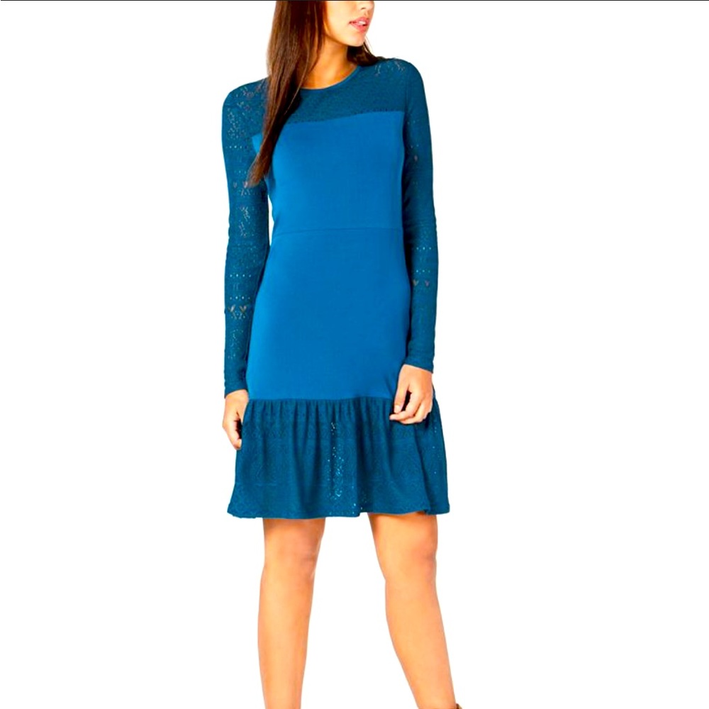 Micheal Kors - Pointelle Trim Flounce Dress